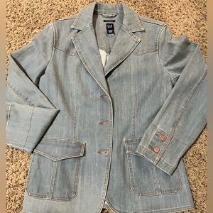 Gap Denim Blazer Jean Jacket Light Wash size Large